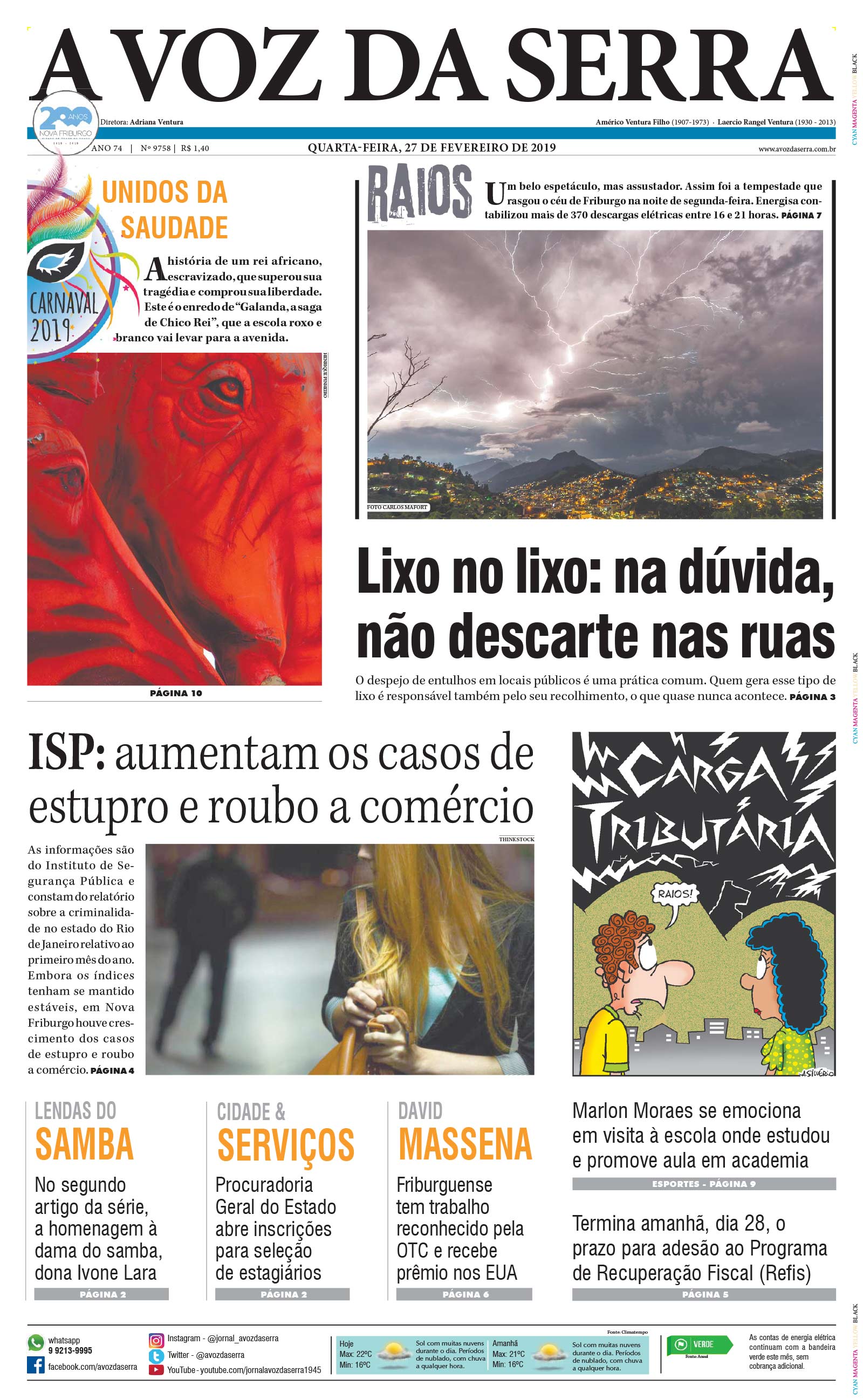 Edição De 27 De Fevereiro De 2019 Jornal A Voz Da Serra
