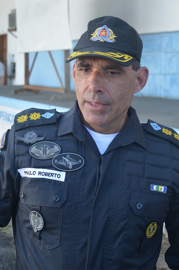 O novo comandante do 11º BPM, tenente-coronel Paulo Roberto das Neves (Fotos: Henrique Pinheiro)