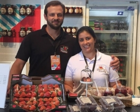 Produtora friburguense de morangos é destaque em feira do Rio Gastronomia