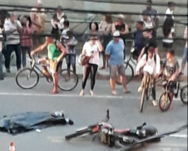 Caminhão atropela e mata motociclista no Jardim Ouro Preto