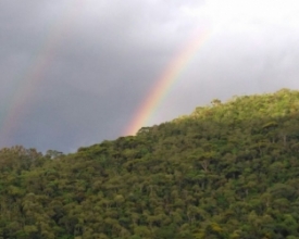 Em vez de temporal anunciado, Friburgo ganha arco-íris duplo