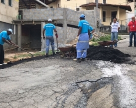 Operação Asfalto recupera via no Sítio São Luiz