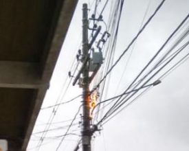 Incêndio em poste deixa Conselheiro Paulino parcialmente sem luz