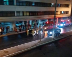 Colisão causa congestionamento no Centro