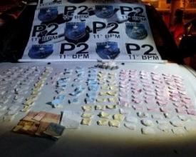 Quase 200 sacolés de cocaína apreendidos no Alto de Olaria