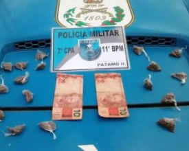 PM encontra maconha escondida em árvore da Praça Getúlio Vargas