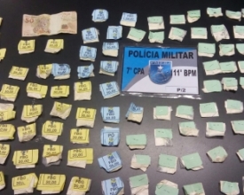 Polícia apreende 91 papelotes de cocaína no Alto de Olaria