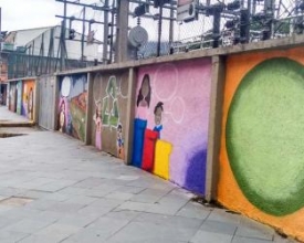 Importância da reciclagem inspira grafite na Avenida Euterpe
