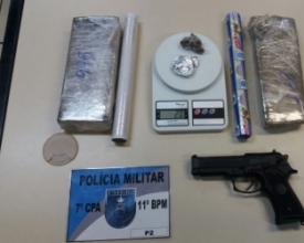 Dois quilos de maconha apreendidos no Perissê