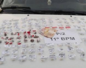 Jovem preso com cocaína e maconha em Rui Sanglard