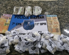 PM apreende drogas no distrito de Conselheiro Paulino