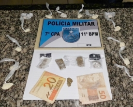 Três presos por tráfico de drogas em Conselheiro Paulino
