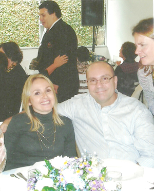 Embaixador do sesquicentenário da Euterpe, Nestor Francisco Miranda Junior, ao lado da esposa Patrícia Miranda
