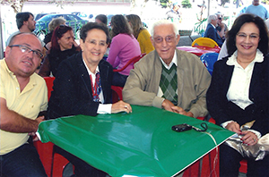 Em evento esportivo Angelo Sertã Merecce, Lena Sertã Paixão, Gilberto Paixão e Lucia Helena Lemos Sertã