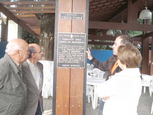 Placa em homenagem a FRANCISCO FARIA no Nova Friburgo Country Clube