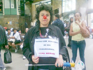 Um protesto silencioso e solitário