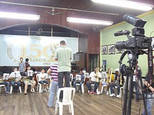 Banda Euterpe recebe equipe que mapeia manifestações culturais