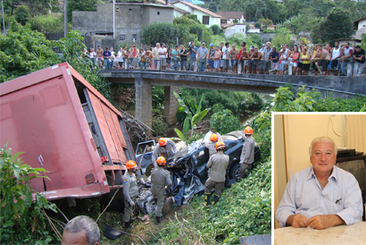 Grave acidente na RJ-116 mata ex-prefeito de Duas Barras