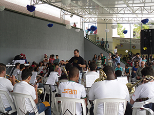 Euterpe: banda-escola se destaca em evento no Instituto Francisco Faria