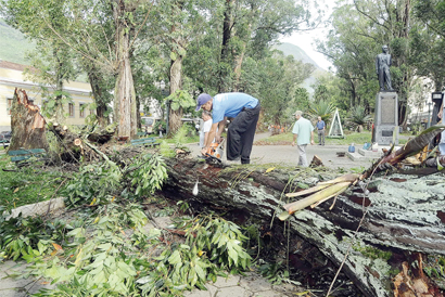 Temporal com fortes rajadas de vento provoca estragos em diversos pontos de Nova Friburgo