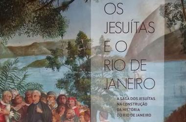 A ilustração da capa do livro reproduz uma cena do Brasil Colônia também retratada no pano de boca do teatro do Colégio Anchieta