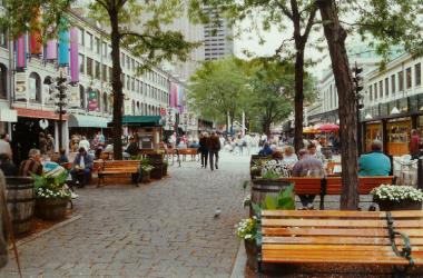 Área em Boston, nos Estados Unidos, destinada a pedestres (Foto: WikiCommons/CC0)