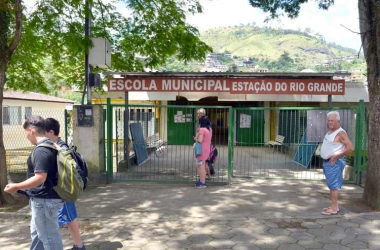 A escola municipal de Riograndina também paralisou as atividades nesta terça-feira 