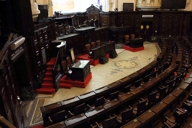 Plenário do Palácio Tiradentes, sede da Alerj (Foto: Halley Pacheco de Oliveira)
