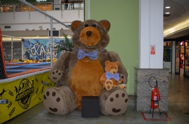 O urso e o ursinho: homenagem ao Dia dos Pais (Foto: Henrique Pinheiro)