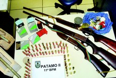 Riograndina: PM apreende armas utilizadas em caças a animais silvestres