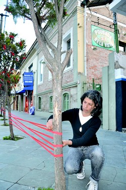 Mônica Araújo cria Land Art em Nova Friburgo