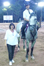 Matheus Garrido é terceiro lugar em competição de hipismo
