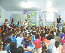 Secretaria de Educação inaugura mais uma biblioteca escolar,  na E.M. Hermínia dos Santos Silva