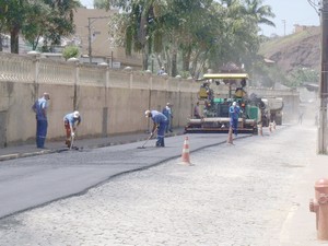 Iniciadas as obras de conclusão do asfaltamento do centro de Cantagalo