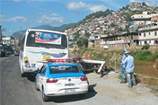 Ponto de ônibus desaba em Conselheiro Paulino