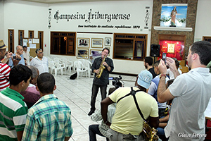 Leo Gandelman é atração na sede da banda Campesina - Fotos: Glaiso Pereira 