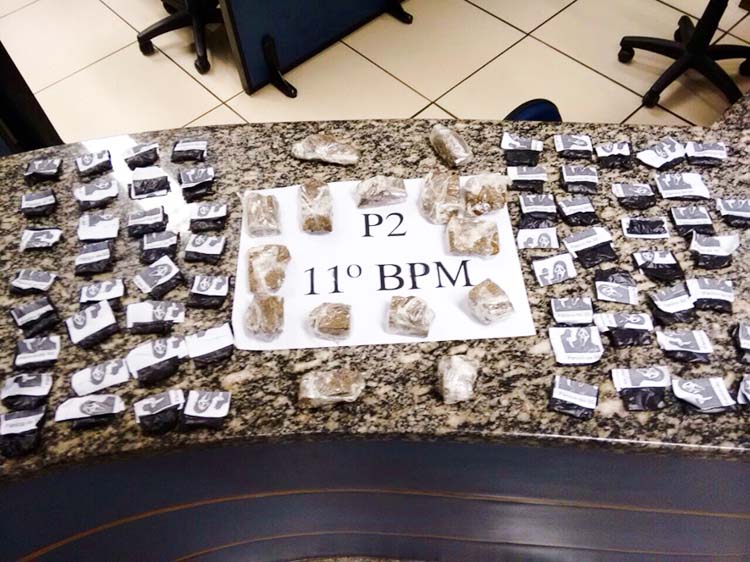 Drogas são apreendidas no loteamento Tio Dongo, em Conselheiro