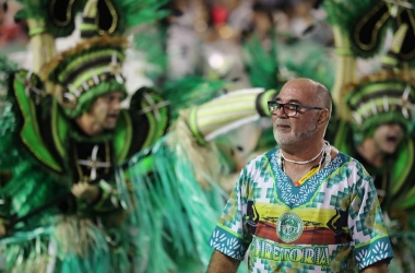 Jorge Freitas durante o desfile da Mancha Verde (Fotos de divulgação)
