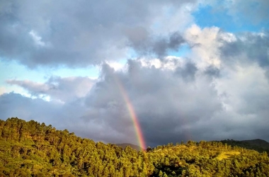 O arco-íris fotografado pela leitora Camila Becker