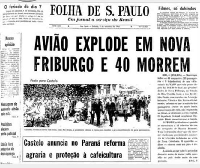 Acidente aéreo que matou 40 pessoas em Friburgo completa 51 anos