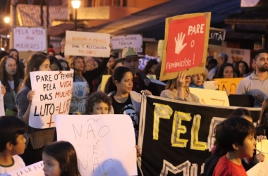 Protesto contra o feminicídio em São pedro da Serra (Arquivo AVS)