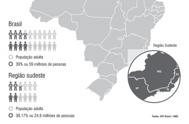 O mapa da inadimplência no país (Infografia: Igor Veronesi)