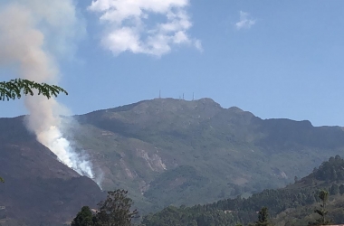 Novo foco de incêndio no Caledônia, nesta terça (Reprodução da web)