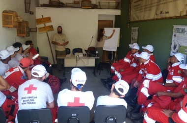 O treinamento dos voluntários (Foto: Cruz Vermelha NF)