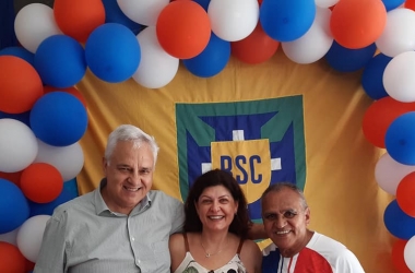 Os fundadores Walter e Josane estiveram presentes à festa de confraternização, com Ari Rapozo