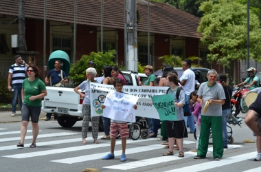 O protesto da Afape aconteceu na Via Expressa (Fotos: Henrique Pinheiro)