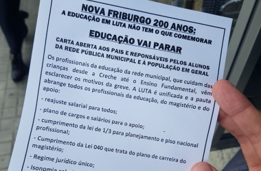 O Sepe distribuiu ontem uma carta à população com explicações sobre os motivos que levaram à greve (Foto: Alerrandre Barros)