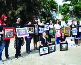 Manifestação antivivissecção reúne ativistas na Praça Dermeval Barbosa Moreira