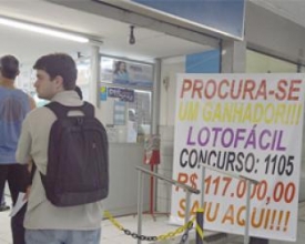 Ganhador da Lotofácil ainda não retirou prêmio de R$ 117 mil