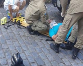 Manhã de atropelamentos  no centro da cidade